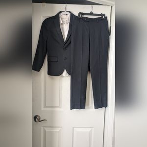Ralph Lauren navy suit for boys, size 10 and white Calvin Klein button up shirt
